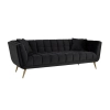 RICHMOND sofa HUXLEY ANTRACIET - welur, szczotkowane złoto